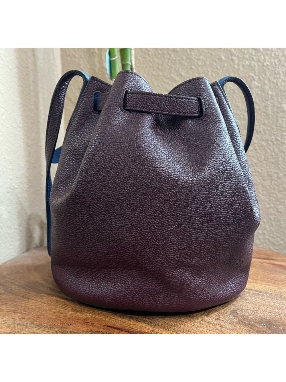 MULBERRY ABBEY BUCKET SHOULDER BAG IN BURGUNDY - Picture 2 of 14